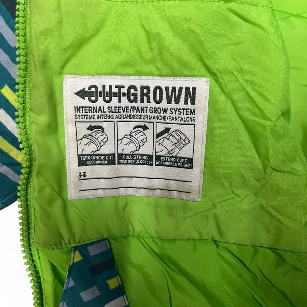 Columbia Boys Hooded Lightweight Jacket - Blue and Lime Size 4T